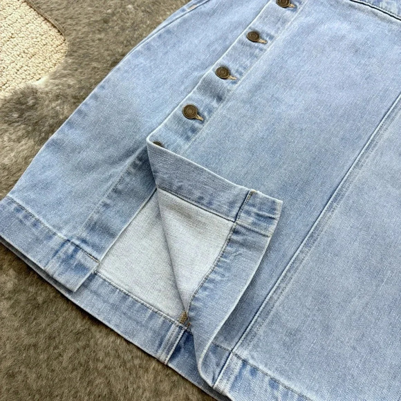 NWT Windsor Denim Button Front Skirt - Picture 6 of 12